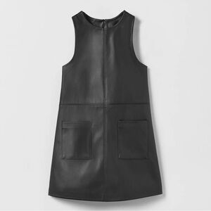Girls leather pinafore Dress